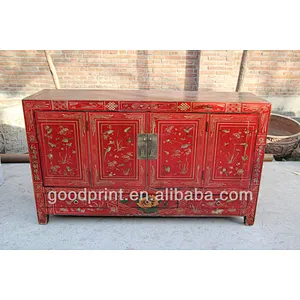 Oriental Antiques-Chinese Reproduction Painting Wood Cabinet