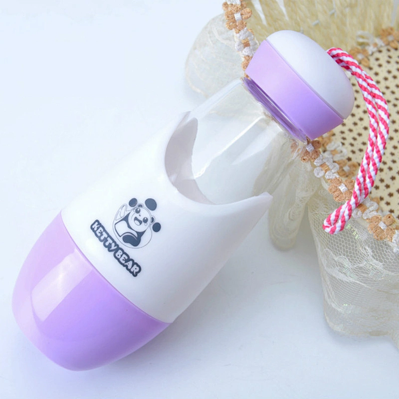 Guangzhou Wholesale Price Reusable Custom Glass with Straw Water Bottle Easy to Clean