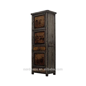 Chinese hand painted high glossy wardrobe