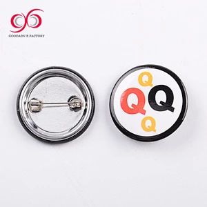 New arrival blank plastic magnetic pins round tin button badge