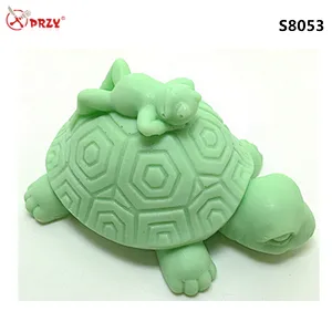 S8053 realistic Turtle small Frog DIY handmade Soap silicone Mold 3D tortoise frog Candle molds Silicone Soap Mould