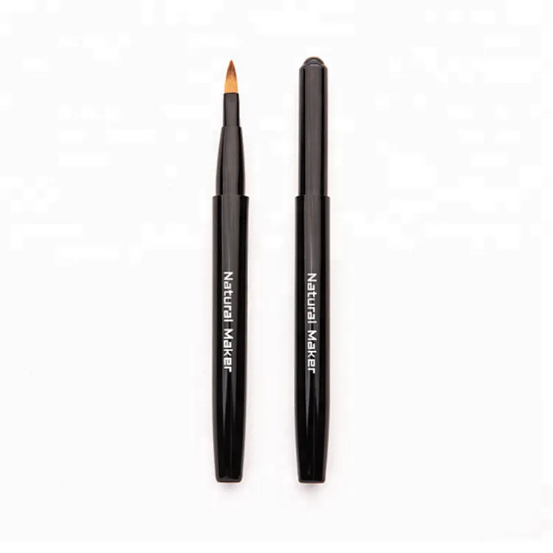 Professional Synthetic Hair Retractable Lip Makeup Brush Private Label Retractable Makeup Brush Lip Brush
