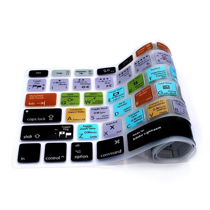 lightroom Multi Functional Keyboard Skins  Keyboard Custom Silicone Cover For Macbook Pro 13