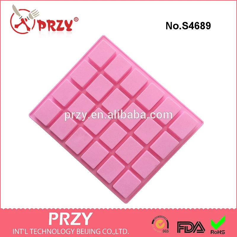 S4689 24 square silicone cake mold soap mold food grade silicone mold