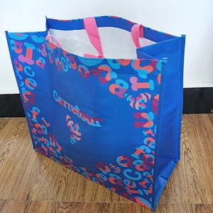 Laminated foldable plastic non woven shopping bag for wholesales