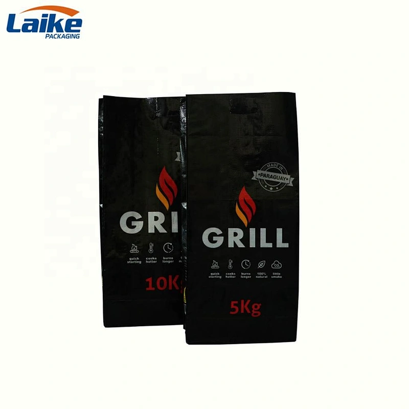 Paraguay grill charcoal bag 5kg 10kg ,pp woven packaging bag for charcoal