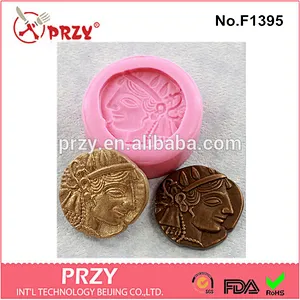 Fondant Cake Decorating Tools Ancient Coin Silicone Cake Mold