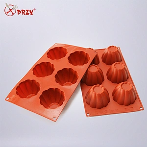 6 cavity flower shape silicone mold cake mold mousse pudding mold