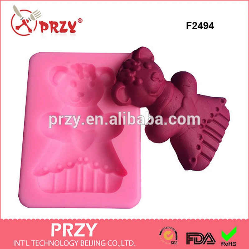 F2494 Novelty! NEW! silicone fondant Winnie bear mold for cake decorating