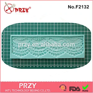 F2132 PRZY gum paste Lace silicone fondant mold