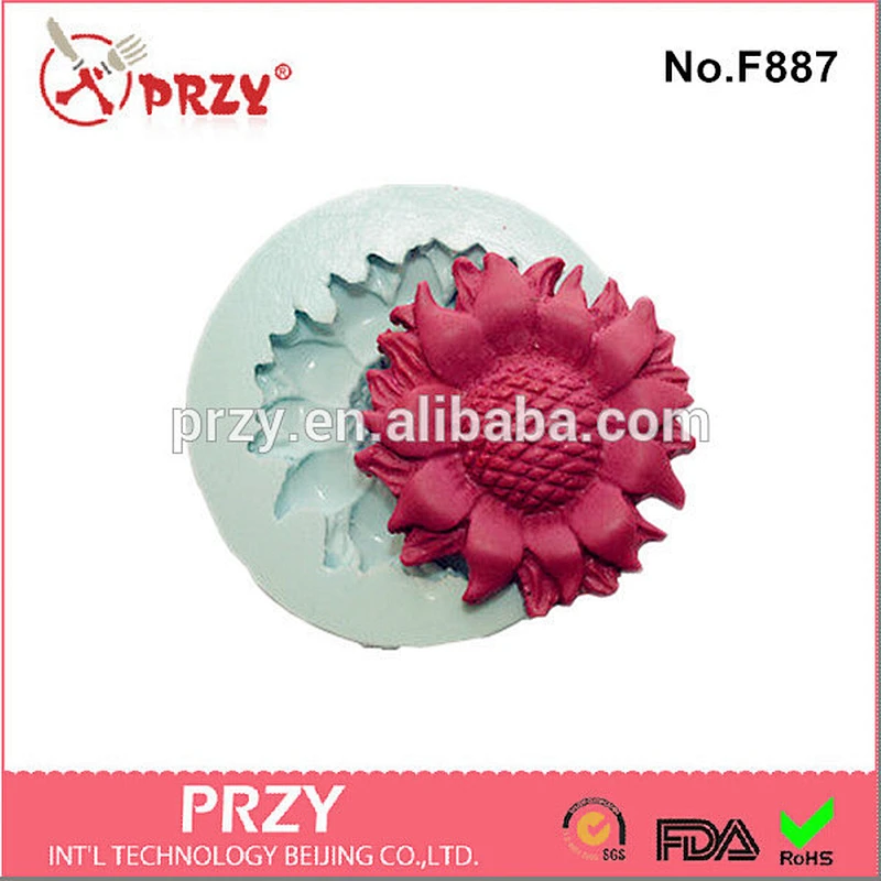 2015 newest silicone sunflower cake decorating mold