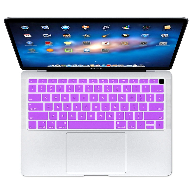 english laptop keyboard Silicone Keyboard Cover skin for MacBook Newest Air 13 Inch 2018 Release A1932 with Retina Display