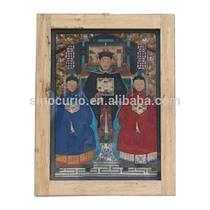 Chinese antique fabric ancestor painting