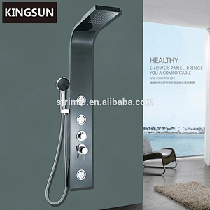 Sanitary Fittings Solid Surface Resin Modern Shower Panel With Hand Bathroom Shower
