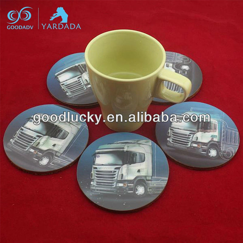 Promotional gits mdf hot pan coaster with cork backing