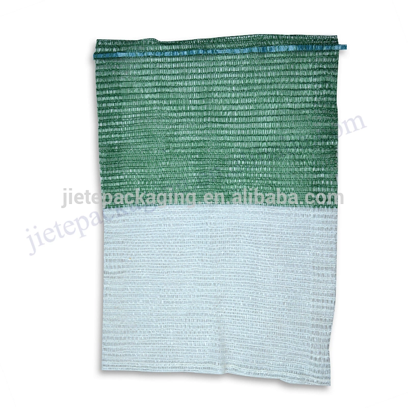 Fruit and vegetable cheap raschel mesh net bag with drawstring for orange,onion,potatoes and garlic