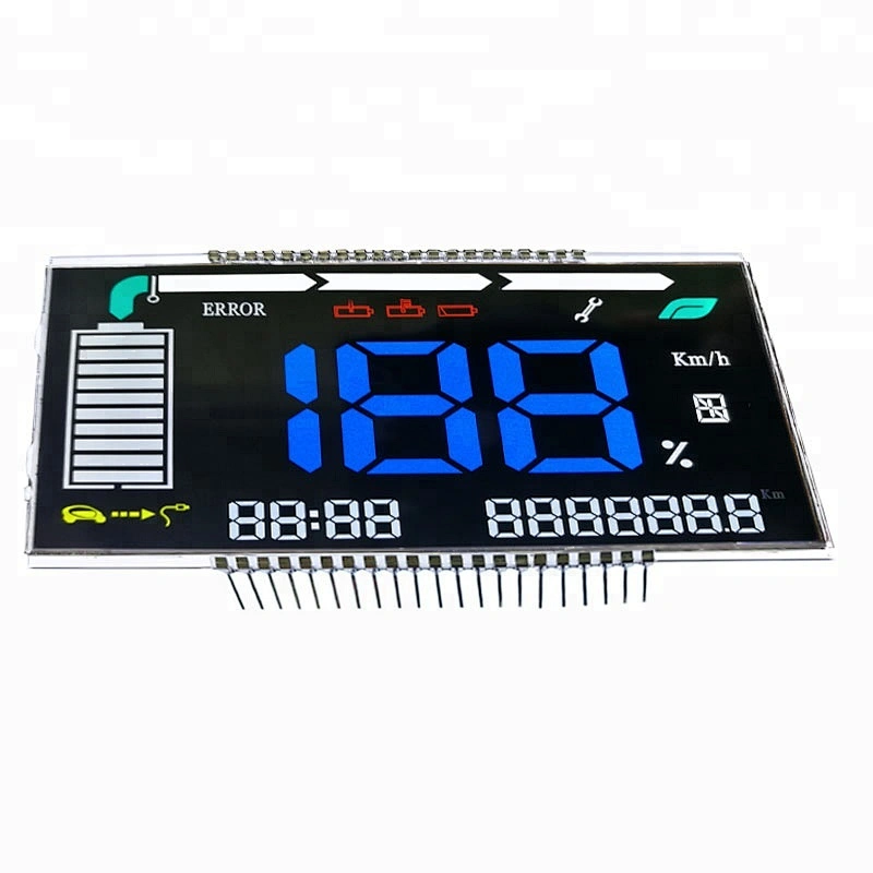 custom digit segment odometer VA transparent LCD screen display