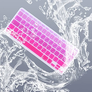 Silicone Rainbow Laptop Arabic language keyboard covers Keyboard skin keyboard protector For Macbook Air A1465 EU Version