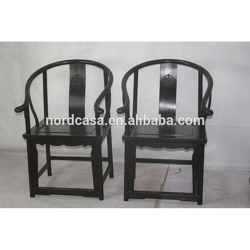 Chinese home decor antique black wooden chair