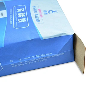 Customized wholesale kraft paper valve square bottom bag used for putty powder cement 20kg 25kg