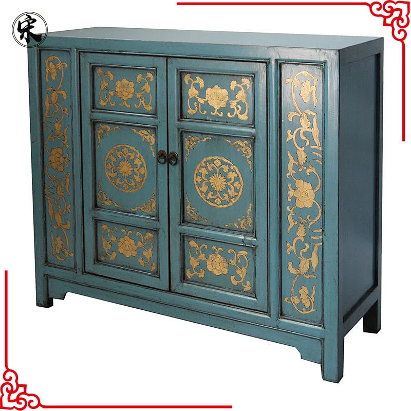 chinese antique lacquer painted store furniture