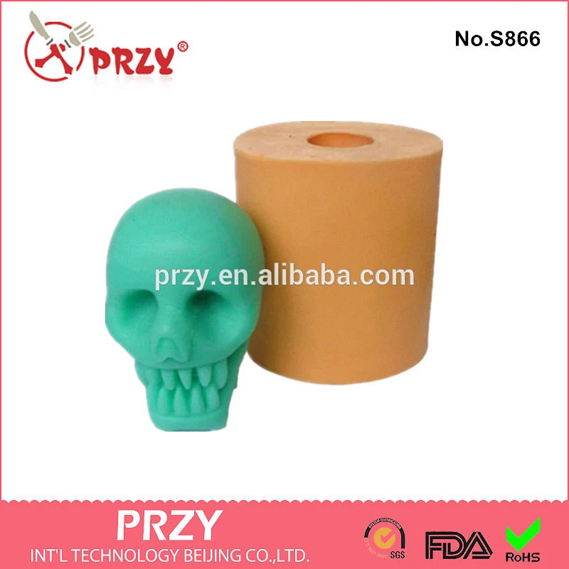 Terrible skull silicone soap molds