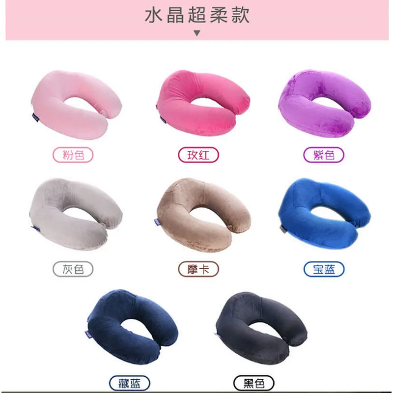 New Unique Health Care Comfort Breathable U shape Memory Foam sleeping travel Nap Neck Multifunctional Pillow