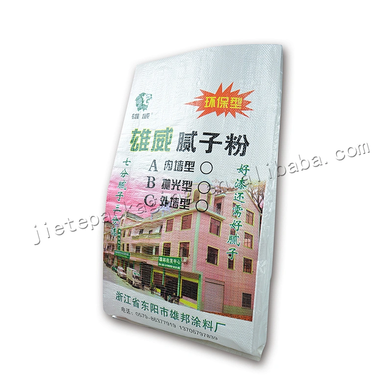 20kg White plastic pp woven laminated bag for wall putty powder