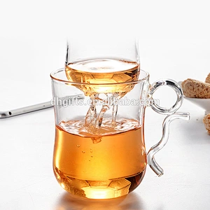 2018 Ring handle borosilicate glass tea pot with filter and lid for birthday gifts