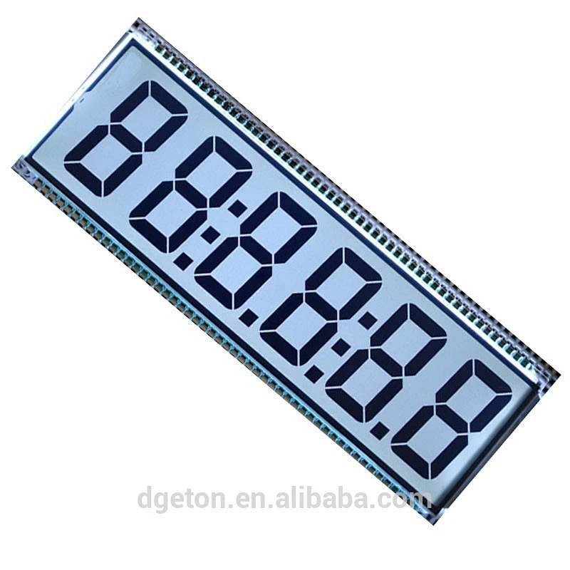 custom 6 digit segment LCD screen display OEM factory