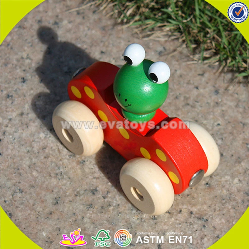 wholesale wooden animal car toy, lovely wooden animal car toy, popular wooden animal car toy W04A141