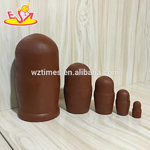 2018 Wholesale cheap child nesting dolls wooden custom russian dolls with high quality W06D107