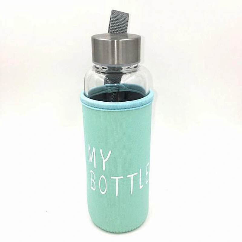 Wholesale Delicate Glass Flask 550ml High Borosilicate Fruit Juice Glass Bottle Quality Transparent Water Cup
