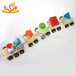 Wholesale newest wooden pull blocks car toy hot sale kids wooden pull blocks car toy creative wooden pull blocks car toy W04A270