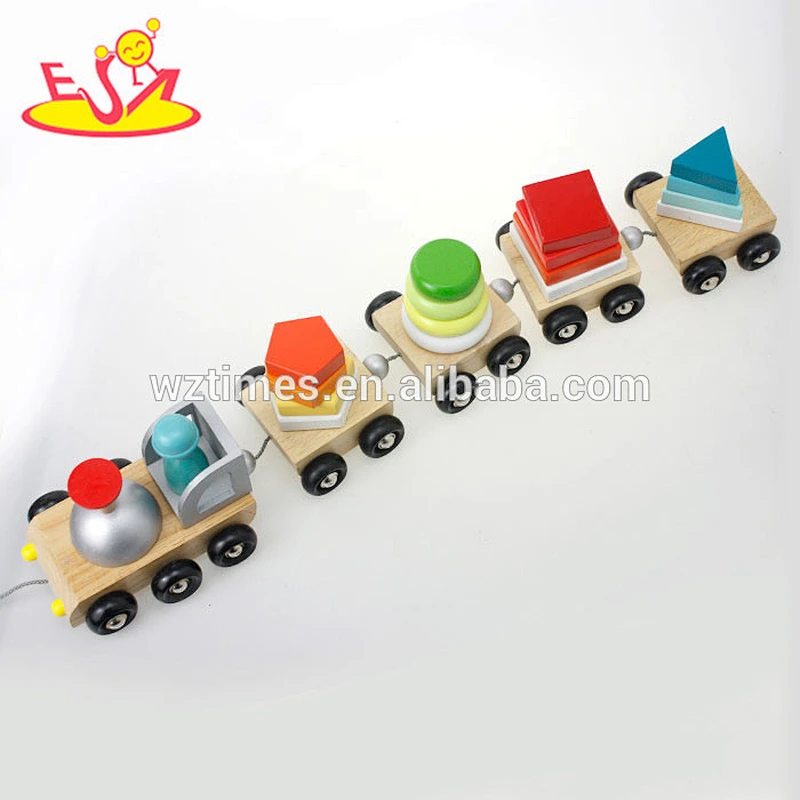 Wholesale newest wooden pull blocks car toy hot sale kids wooden pull blocks car toy creative wooden pull blocks car toy W04A270