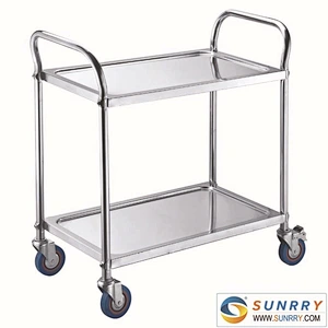 2018 Hot sale stainless steel mobile hand push food cart and dining serving cart
