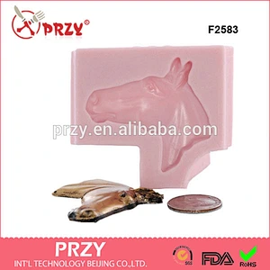 F2583 Horse Silicone Mold Food Safe Fondant Sugar Art Chocolate Cream Cheese Mint Mold Craft Resin Jewelry mold