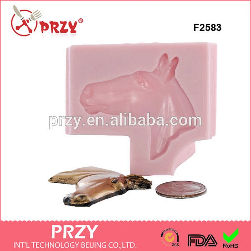 F2583 Horse Silicone Mold Food Safe Fondant Sugar Art Chocolate Cream Cheese Mint Mold Craft Resin Jewelry mold
