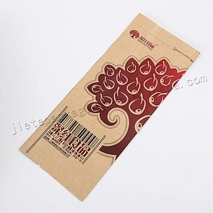 Design printed greaseproof kraft paper bag for food,snack,nuts