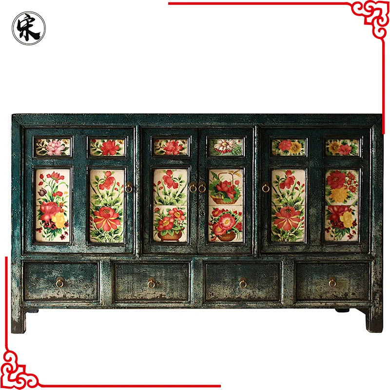 chinese antique porcelain painted oriental furniture