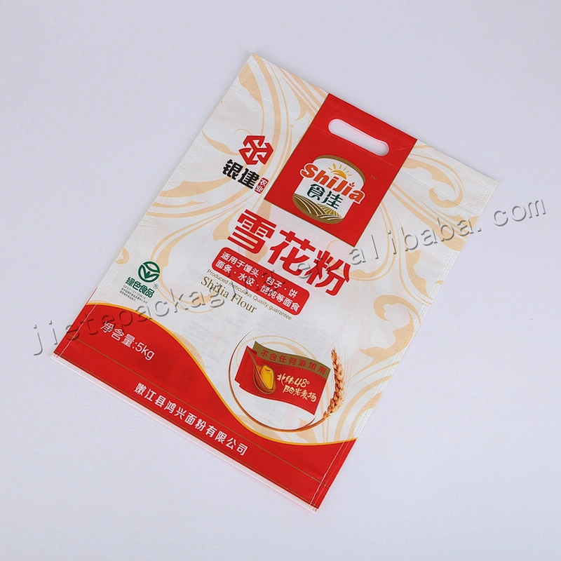 Customized laminated food packaging non woven loop handle bags