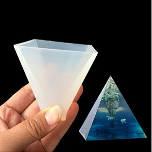 Pyramid Silicone Mold Resin Jewelry Making Mould Epoxy Pendant Craft DIY Tool Mold
