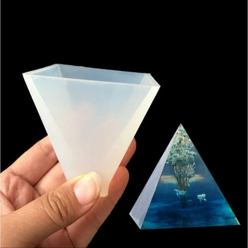 Pyramid Silicone Mold Resin Jewelry Making Mould Epoxy Pendant Craft DIY Tool Mold