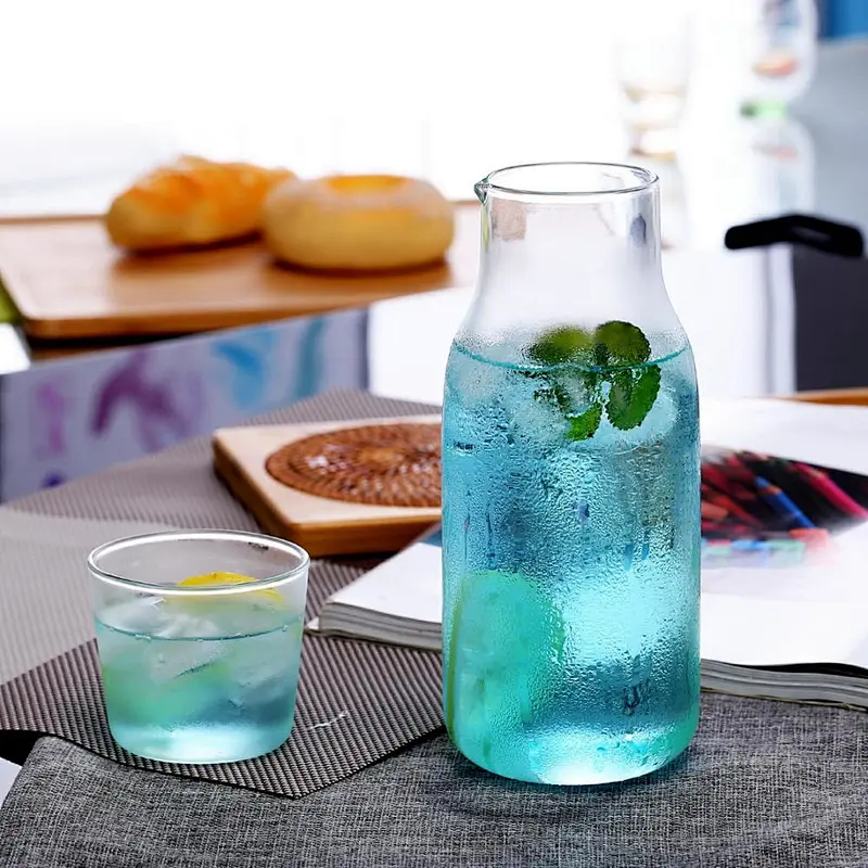 300ml 600ml Borosilicate Glass Water Bottle With A Single Cup,Breakfast Cup,Milk Cup
