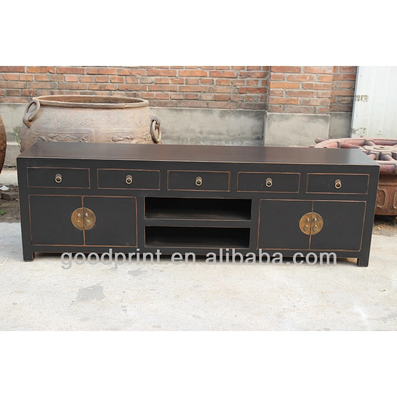 Chinese Antique Black TV cabinet Furniture