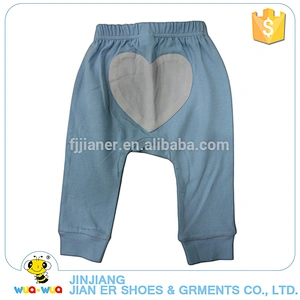 Latest design solid color kids cotton breathable pants