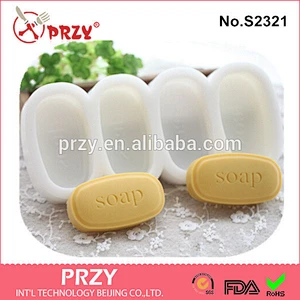 s2321 przy silicone 4 cavity oval soap mold