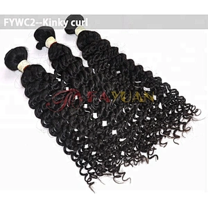 Factory wholesale price natural color over 2years long time lasting Brazilian virgin kinky curly hair bundles
