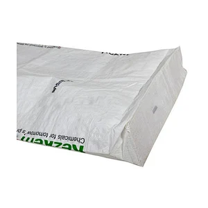 BOPP film laminated white square bottom pp woven bag for chemical packing with printing
