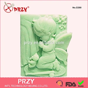 S390 PRZY wholesale silicone boy pray soap mold design